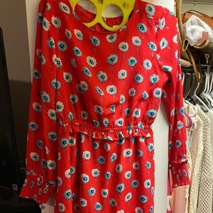 J.Crew Red Flower Dress
